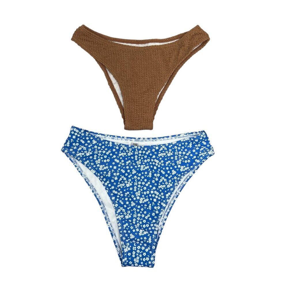2x Bikini Bottoms Women's XS New Floral Beach Summer